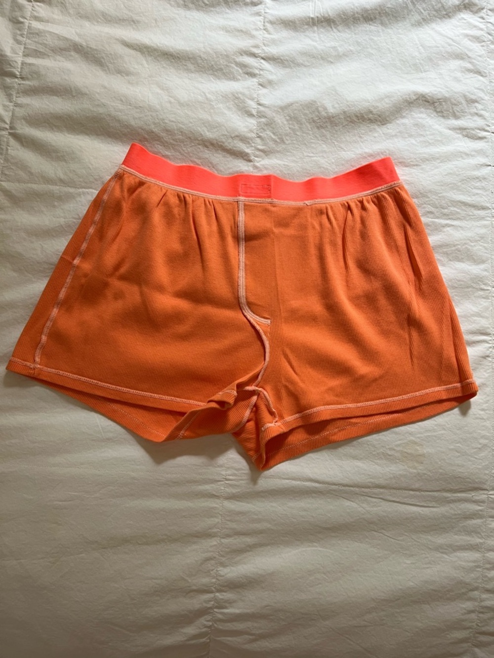 Skims ribbed boxer shorts orange size small - Picture 7 of 7